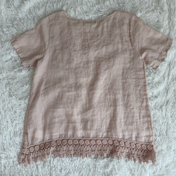 Terzo Millennio Linen Lace Trim Blouse - Picture 7 of 8